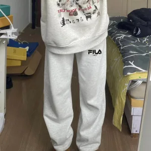 AAA Fila Casual Pants Red Cotton