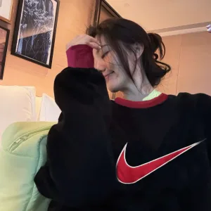 High Quality Reps Nike Hoodies Red Cotton Pure Fleece