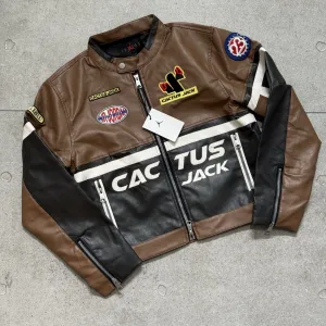 AAA Reps Jordan Outerwear Red Neutral Down Pu Leather Rubber Satin High-Quality Materials Street Style Old Slim Fit Patch