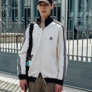 Designer Adidas Outerwear Red Cotton