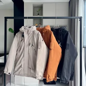 AAA Jordan Outerwear Black Cotton Thick Outdoor Workwear Winter