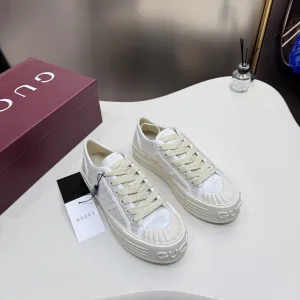 AAA Gucci Sneakers Red Cotton Rubber Summer Autumn Early