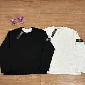 Luxury Stone Island Hoodie Ash Cotton Pure Fleece Exquisite Workmanship Street Style