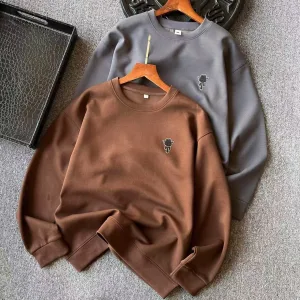 Super Clone Fendi Sweatshirt Red Cotton Silk Milk Honeycomb Weave Simple Design