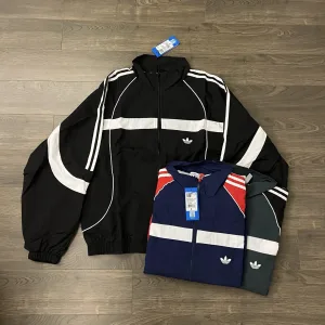 Luxury Adidas Outerwear Red Polyester Fiber Lace Autumn Embroidery Heavy Color Blocking