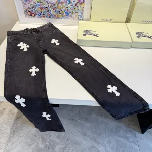 Luxury Designer Chrome Hearts Jeans Ash Patch