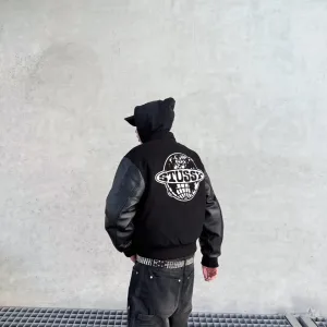 Luxury Designer Globe Jacket Red Chenil