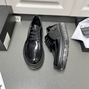 Luxury Prada Abs Leather Shoes