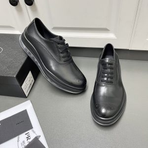 Designer Luxury Prada Abs Leather Shoes