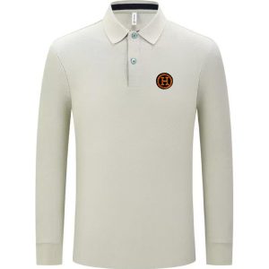 Luxury Designer Dior Cotton Long-Sleeved Polo Shirt For Autumn