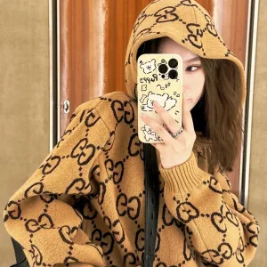 AAA Gucci Coat Red Jacquard Autumn Winter