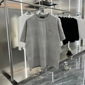 AAA Designer Chrome Hearts Short-Sleeved T-Shirt Red Silk Embroidery