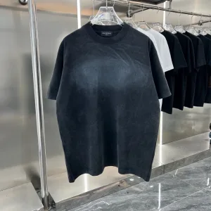 Reps Balenciaga Short-Sleeved T-Shirt Ash Silk Embroidery