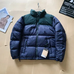 Designer North Outerwear Red Feather Duck Down Nylon Fabric Rock Climbing Spring Embroidery
