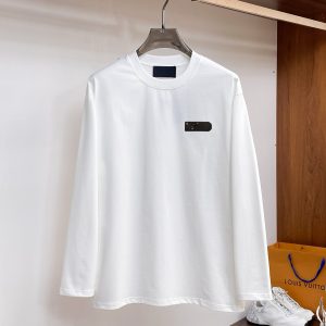 Luxury Aaa Prada Cotton Long-Sleeved T-Shirt For Autumn