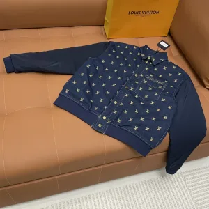 Reps Super Clone Louis Vuitton Outerwear Red Cotton Pure Denim Embroidery