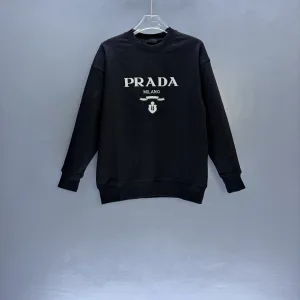 High Quality Luxury Prada Cotton Hoodies For Autumn