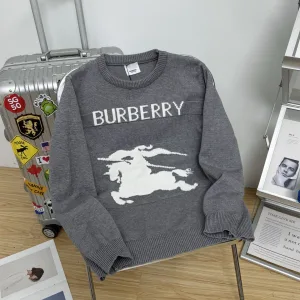 Luxury Burberry Sweater Red Jacquard