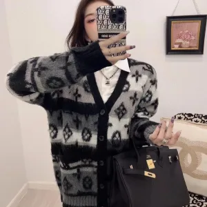 High Quality Reps Louis Vuitton Outerwear Silk Wool Mohair Nylon Acrylic Jacquard Street Style Autumn Winter