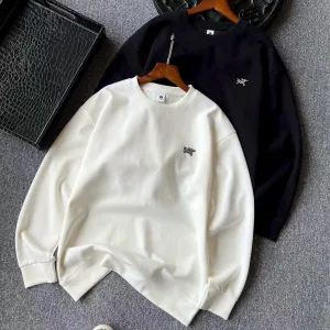 Super Clone Archaeopteryx Sweatshirt Red Cotton Silk Acrylic Milk Honeycomb Weave Simple Design White