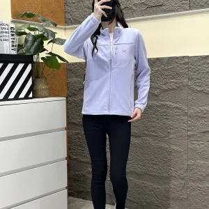 AAA Archaeopteryx Coat Red Polyester Spandex Fiber Fleece Fabric Winter Warm Zippered Pocket Windproof Cuffs