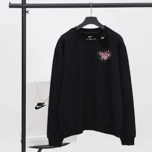 High Quality Luxury Nike Sweatshirt Black Cotton