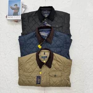 Luxury Ralph Lauren Outerwear Red Eva Cotton Wool Down Plush Autumn Winter And Quilted Pattern