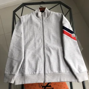 Reps Super Clone Moncler Coat Blue Cotton Pure Embroidery Side Webbing