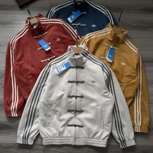 AAA Adidas Outerwear Red Nylon Spandex Embroidery