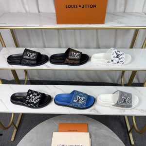 High Quality Designer Louis Vuitton Cowhide Slippers For Spring