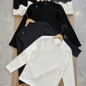 Super Clone High Quality Lululemon Long-Sleeved Shirts Black Down Sophistication Autumn Winter And 3D Logo
