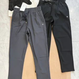 Reps Lululemon Long Pants Red Silk Fleece Milk Light Exercise Autumn Winter Side Pockets