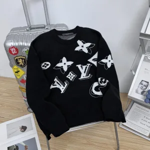 AAA Super Clone Louis Vuitton Sweater Red Wool Jacquard