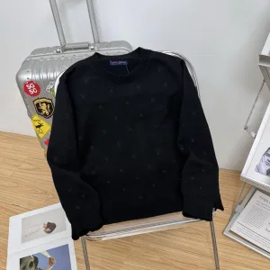 Designer Louis Vuitton Sweater Red Cotton Wool Running Embroidery