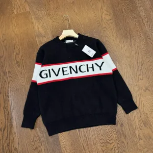 Designer Super Clone Givenchy Sweater Red Wool Blend Jacquard Elegant Style