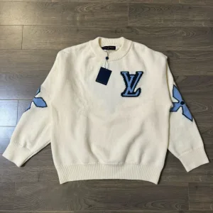 Reps Designer Louis Vuitton Sweater Ash Wool Blend Jacquard