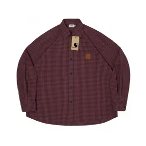 AAA Reps Carhartt Shirt Red Leather Patchwork Patch