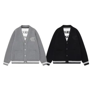 Super Clone Reps Calvin Klein Outerwear Red Cotton Wool Blend Embroidery
