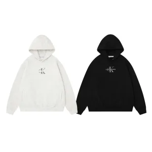 High Quality Reps Calvin Klein Hoodie Red Cotton Pure Fleece Fabric Embroidery