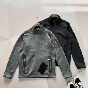 Designer Reps Archaeopteryx Coat Red Wool Cashmere Adhesive Fleece Lace Outdoor Functionality Autumn Winter And Patch