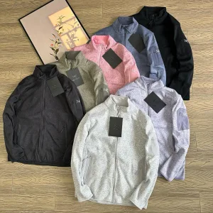 AAA Archaeopteryx Coat Red Cotton Pure Fleece Running Urban Commuting Autumn Winter And Zippered Pocket