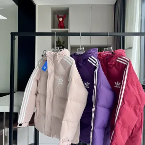 Designer Adidas Cotton-Padded Coat Red Cotton Strict Quality Control Winter