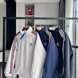 Luxury Adidas Cotton-Padded Coat Red Cotton Strict Quality Control Winter