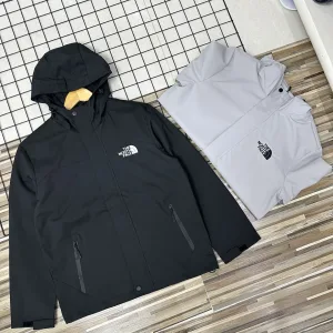 AAA Luxury The North Face Outerwear Red Simple Style Daily Commute Outdoor Windproof Spring Autumn Embroidery Multiple Splicing Cuffs