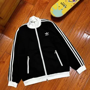 AAA Luxury Adidas Jacket Red Street Style Relaxed Autumn Winter Color Blocking