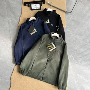 Designer Reps Archaeopteryx Outerwear Red Fleece Fabric Simple And Elegant Style Soft Gentle Autumn Winter