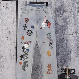 Designer 1:1 Chrome Hearts Abs Jeans
