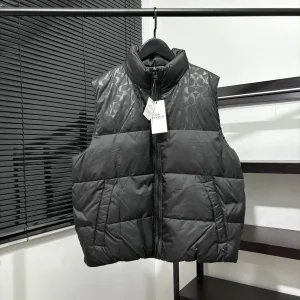 High Quality Luxury Coach Vest Brown Feather Goose Down Duck Polyester