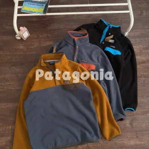Reps Luxury Patagonia Coat Red Wool Polyester Nylon Spandex Fleece Sophistication Autumn Winter