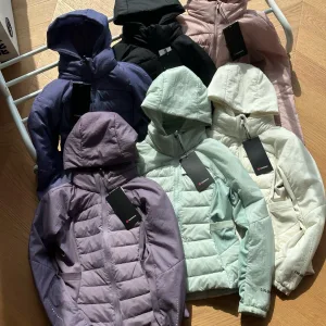 High Quality Lululemon Down Jacket Green Duck Matte Fabric